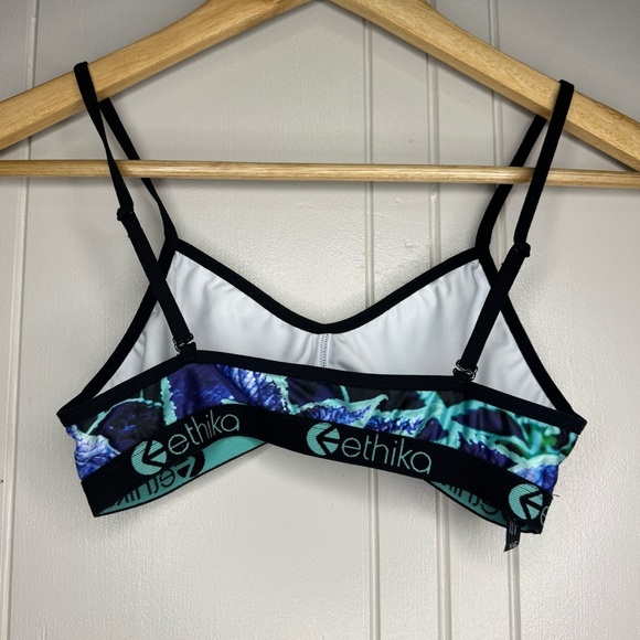 Ethika Women's Black and Blue Graphic Bralette - Picture 5 of 5